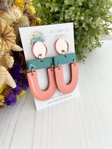 Colourful Statement Wood Earrings