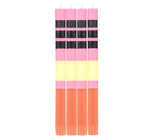 Striped Candle Pact of 4