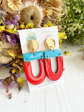 Colourful Statement Wood Earrings
