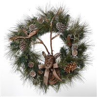 Reindeer/Pinecone Wreath