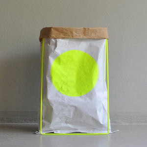 Paper Bag - Yellow Neon Dot