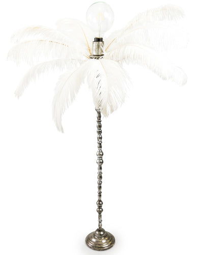 Large White Ostrich Table Lamp