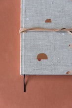 Notebook S | natural linen | handdrawn pattern