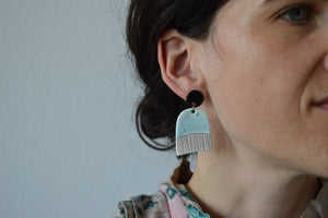 Ceramic Statement Stud Earrings