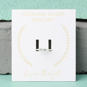Sterling Silver Crystal Ear Cuff
