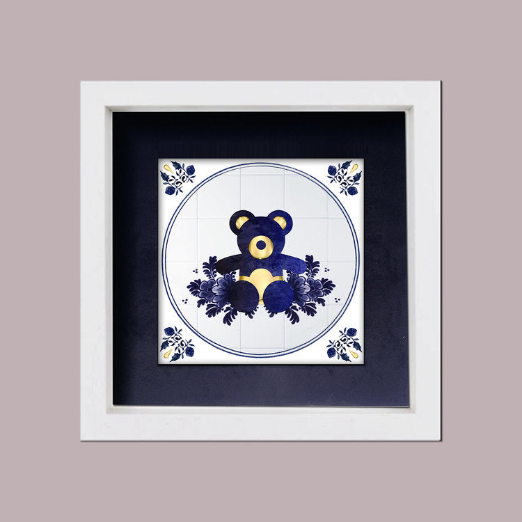Teddy Bear Picnic Framed Single Tile